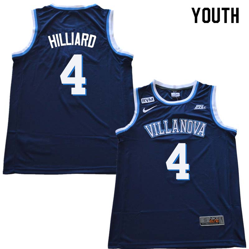 2018 Youth #4 Darrun Hilliard Willanova Wildcats College Basketball Jerseys Sale-Navy - Click Image to Close